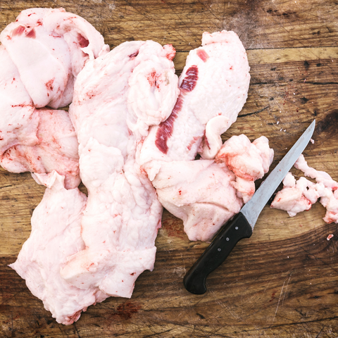 Heritage breed, pasture raised pork fat