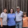 Pure Pastures ranching family at their Canyon Lake, Texas ranch